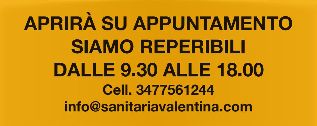 orario inverno sanitaria valentina